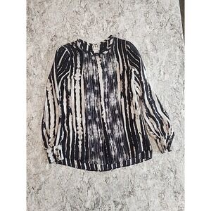 haute hippie • silk‎ printed button down blouse Sz Xs